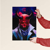 Oni Masked Skull – Demon Aesthetic Poster